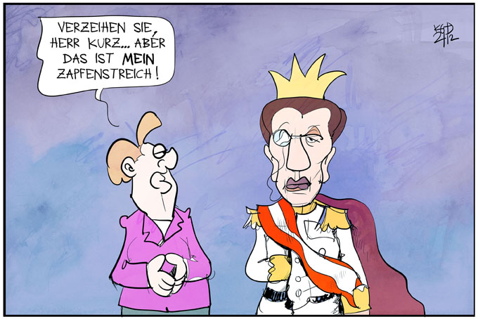 Zapfenstreich für Merkel und Kurz