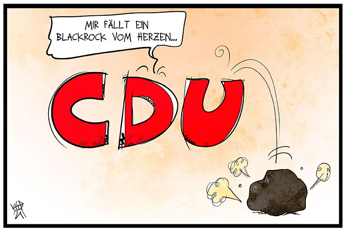 Der CDU fällt ein Blackrock vom Herzen