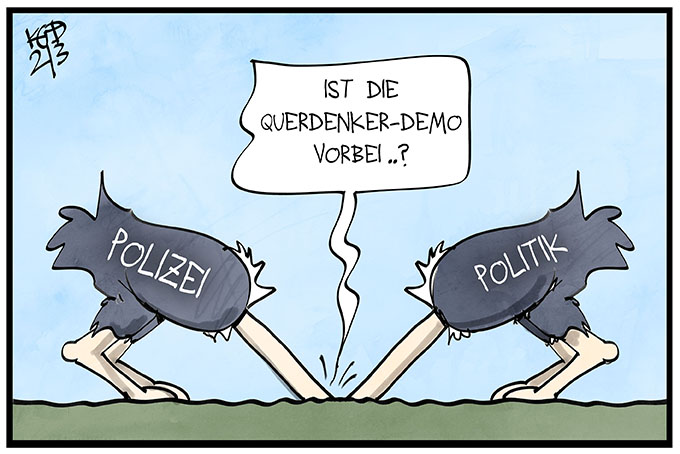 Polizei und Politik bei der Querdenker-Demo