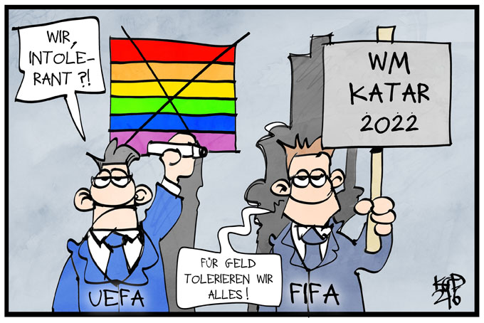 Die UEFA untersagt ein regenbogenfarbiges Stadion